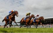 2 July 2017; Silverkode, right, with Gary Carroll up, beats third place Plough Boy, left, with Donagh O'Connor up, and second place Severus, centre, with Nathan Crosse up, on their way to winning the RTE Radio One Handicap during the Dubai Duty Free Irish Derby Festival 2017 on Sunday at the Curragh in Kildare. Photo by Seb Daly/Sportsfile