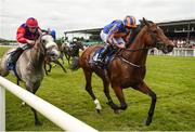 2 July 2017; Johannes Vermeer, right, with Ryan Moore up, alongside Success Days, left, with Shane Foley up, on their way to winning the Finlay Volvo International Stakes during the Dubai Duty Free Irish Derby Festival 2017 on Sunday at the Curragh in Kildare. Photo by Seb Daly/Sportsfile