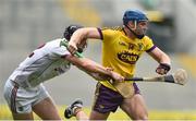 2 July 2017; Jack Guiney of Wexford in action against Joseph Cooney of Galway during the Leinster GAA Hurling Senior Championship Final match between Galway and Wexford at Croke Park in Dublin. Photo by David Maher/Sportsfile