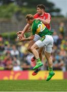 2 July 2017; Darran O'Sullivan of Kerry contests possession with Tomás Clancy of Cork during the Munster GAA Football Senior Championship Final match between Kerry and Cork at Fitzgerald Stadium in Killarney, Co Kerry. Photo by Brendan Moran/Sportsfile