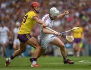 2 July 2017; John Hanbury of Galway in action against Lee Chin of Wexford during the Leinster GAA Hurling Senior Championship Final match between Galway and Wexford at Croke Park in Dublin. Photo by Ray McManus/Sportsfile