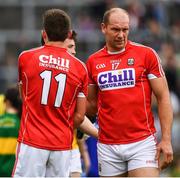 2 July 2017; Mark Collins, left, and Alan O'Connor of Cork after the Munster GAA Football Senior Championship Final match between Kerry and Cork at Fitzgerald Stadium in Killarney, Co Kerry. Photo by Brendan Moran/Sportsfile