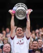 2 July 2017; The Galway captain David Burke lifts the Bob O'Keeffe Cup after the Leinster GAA Hurling Senior Championship Final match between Galway and Wexford at Croke Park in Dublin. Photo by Ray McManus/Sportsfile