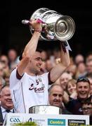 2 July 2017; The Galway captain David Burke lifts the Bob O'Keeffe Cup after the Leinster GAA Hurling Senior Championship Final match between Galway and Wexford at Croke Park in Dublin. Photo by Ray McManus/Sportsfile