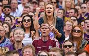2 July 2017; Anxious Wexford and Galway supporters, in the Hogan Stand, during the last minutes of the Leinster GAA Hurling Senior Championship Final match between Galway and Wexford at Croke Park in Dublin. Photo by Ray McManus/Sportsfile