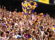 2 July 2017; Wexford supporters among the record attendance of 60,032 watch the game from the Cusack Stand Wexford during the Leinster GAA Hurling Senior Championship Final match between Galway and Wexford at Croke Park in Dublin. Photo by Ray McManus/Sportsfile