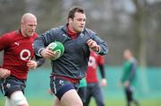 29 February 2012; Ireland's Cian Healy in action during squad training ahead of their side's RBS Six Nations Rugby Championship game against France on Sunday. Ireland Rugby Squad Training, Carton House, Maynooth, Co. Kildare. Picture credit: Matt Browne / SPORTSFILE
