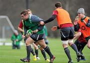 29 February 2012; Ireland's Mike Ross is tackled by Donnacha Ryan during squad training ahead of their side's RBS Six Nations Rugby Championship game against France on Sunday. Ireland Rugby Squad Training, Carton House, Maynooth, Co. Kildare. Picture credit: Matt Browne / SPORTSFILE