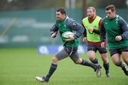 29 February 2012; Ireland's Rob Kearney in action during squad training ahead of their side's RBS Six Nations Rugby Championship game against France on Sunday. Ireland Rugby Squad Training, Carton House, Maynooth, Co. Kildare. Picture credit: Matt Browne / SPORTSFILE