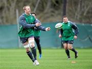 29 February 2012; Ireland's Stephen Ferris in action during squad training ahead of their side's RBS Six Nations Rugby Championship game against France on Sunday. Ireland Rugby Squad Training, Carton House, Maynooth, Co. Kildare. Picture credit: Matt Browne / SPORTSFILE