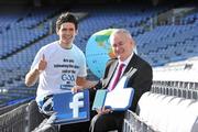 29 February 2012; The GAA has launched it's official page on Facebook in the presence of Uachtarán Chumann Lúthchleas Gael, Criostóir Ó Cuana and 2011 All-Ireland winning Dublin footballer, Cian O’Sullivan. The GAA is asking all members and supporters to answer a global GAA call and ‘like’ OfficialGAA on Facebook to unlock access to exclusive news, updates, competitions, and more throughout the year. As part of the launch, and to demonstrate the GAA’s commitment to the whole area of social media, Dublin football defender Cian O’Sullivan held a live Twitter chat through @officialgaa. Check out #GAAQandA for all the questions and answers. Keeping up to date with what’s happening in the GAA world through social and digital media has never been easier. With nearly 17,000 followers on Twitter @officialgaa brings the latest news, match updates and results direct to its followers. In attendance at the launch of the GAA Facebook Page are Dublin footballer Cian O'Sullivan, left, with Uachtarán CLG Criostóir Ó Cuana. Croke Park, Dublin. Picture credit: Brendan Moran / SPORTSFILE