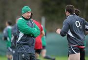 29 February 2012; Ireland head coach Declan Kidney during squad training ahead of their side's RBS Six Nations Rugby Championship game against France on Sunday. Ireland Rugby Squad Training, Carton House, Maynooth, Co. Kildare. Picture credit: Matt Browne / SPORTSFILE