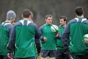 29 February 2012; Ireland's Sean O'Brien with his team mates during squad training ahead of their side's RBS Six Nations Rugby Championship game against France on Sunday. Ireland Rugby Squad Training, Carton House, Maynooth, Co. Kildare. Picture credit: Matt Browne / SPORTSFILE