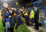 29 February 2012; Northern Ireland manager Michael O'Neill ahead of his opening game in charge of the team. International Friendly, Northern Ireland v Norway, Windsor Park, Belfast, Co. Antrim. Picture credit: Oliver McVeigh / SPORTSFILE