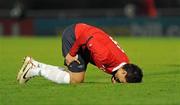 29 February 2012; Mostafa Abdellaoue, Norway, goes down injured. International Friendly, Northern Ireland v Norway, Windsor Park, Belfast, Co. Antrim. Picture credit: Oliver McVeigh / SPORTSFILE