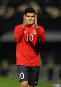 29 February 2012; Tarik Elyounoussi, Norway, after the game. International Friendly, Northern Ireland v Norway, Windsor Park, Belfast, Co. Antrim. Picture credit: Oliver McVeigh / SPORTSFILE