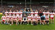 1 July 2017; Derry team during the GAA Football All-Ireland Senior Championship Round 2A match between Mayo and Derry at Elverys MacHale Park, in Castlebar, Co Mayo. Photo by David Maher/Sportsfile