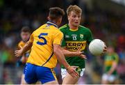 2 July 2017; Fiáchra Clifford of Kerry in action against Sean Rouine of Clare during the Electric Ireland Munster GAA Football Minor Championship Final match between Kerry and Clare at Fitzgerald Stadium in Killarney, Co Kerry. Photo by Brendan Moran/Sportsfile