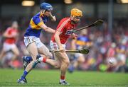 3 July 2017; Liam O'Shea of Cork in action against Michael Feehan of Tipperary during the Electric Ireland Munster GAA Hurling Minor Championship semi-final replay match between Cork and Tipperary at Páirc Uí Rinn, Cork. Photo by Eóin Noonan/Sportsfile