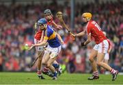 3 July 2017; Michael Feehan of Tipperary in action against Robert Downey of Cork during the Electric Ireland Munster GAA Hurling Minor Championship semi-final replay match between Cork and Tipperary at Páirc Uí Rinn, Cork. Photo by Eóin Noonan/Sportsfile