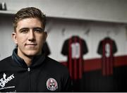 4 July 2017; Oscar Brennan of Bohemians after a press conference at Dalymount Park in Dublin. Photo by David Maher/Sportsfile
