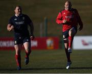 5 July 2017; British & Irish Lions players Jack McGrath, left, and Rory Best during a training session at the Queenstown Events Centre in Queenstown, New Zealand. Photo by Stephen McCarthy/Sportsfile