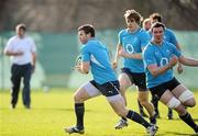 2 March 2012; Ireland's Gordon D'Arcy in action during squad training ahead of their side's RBS Six Nations Rugby Championship game against France on Sunday. Ireland Rugby Squad Training, Carton House, Maynooth, Co. Kildare. Picture credit: Matt Browne / SPORTSFILE