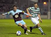 2 March 2012; Dean Marshall, Drogheda United, in action against Stephen Rice, Shamrock Rovers. Airtricity League Premier Division, Drogheda United v Shamrock Rovers, United Park, Drogheda, Co. Louth. Photo by Sportsfile