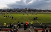 3 March 2012; The Armagh and Mayo squads warm up before the game. Allianz Football League, Division 1, Armagh v Mayo, Morgan Athletic Grounds, Armagh. Picture credit: Oliver McVeigh / SPORTSFILE