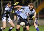 3 March 2012; Eoghan O'Gara, Dublin, in action against Kieran Lillis, left, and Kevin Meaney, Laois. Allianz Football League, Division 1, Laois v Dublin, O'Moore Park, Portlaoise, Co. Laois. Picture credit: Matt Browne / SPORTSFILE