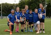 5 July 2017; Jamie Heaslip and Jamison Gibson-Park of Leinster Rugby came out to the Bank of Ireland Summer Camp to meet up with some local young rugby talent in Terenure College RFC. Pictured are, from left, Leinster's Jamison Gibson-Park, Orla Kieran, from Tallaght, Eric Begley, from Terenure, Roisin Kieran, from Tallaght, Rory O'Brien, from Firhouse, Leinster's Jamie Heaslip, and Mia Joblin, from Knocklyon, Dublin. Terenure College RFC, Terenure, Dublin. Photo by Seb Daly/Sportsfile