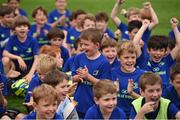 5 July 2017; Rob Kearney and Ross Byrne of Leinster Rugby came out to the Bank of Ireland Leinster Rugby Summer Camp at Donnybrook Stadium. Pictured are campers applauding the players' arrival at Donnybrook Stadium in Dublin. Photo by Cody Glenn/Sportsfile