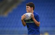 5 July 2017; Rob Kearney and Ross Byrne of Leinster Rugby came out to the Bank of Ireland Leinster Rugby Summer Camp at Donnybrook Stadium. Pictured is a camp participant at Donnybrook Stadium in Dublin. Photo by Cody Glenn/Sportsfile
