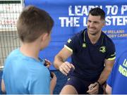 5 July 2017; Rob Kearney and Ross Byrne of Leinster Rugby came out to the Bank of Ireland Leinster Rugby Summer Camp at Donnybrook Stadium. Pictured is Kearney meeting the campers and signing autographs at Donnybrook Stadium in Dublin. Photo by Cody Glenn/Sportsfile