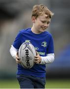 5 July 2017; Rob Kearney and Ross Byrne of Leinster Rugby came out to the Bank of Ireland Leinster Rugby Summer Camp at Donnybrook Stadium. Pictured is Luke Sweeney, age 9, in action at Donnybrook Stadium in Dublin. Photo by Cody Glenn/Sportsfile