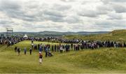 5 July 2017; A general view of the 9th green during the Pro-Am ahead of the Dubai Duty Free Irish Open Golf Championship at Portstewart Golf Club in Portstewart, Co. Derry. Photo by Oliver McVeigh/Sportsfile