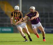 5 July 2017; Michael Cody of Kilkenny in action against Rowan White of Wexford during the Bord Gais Energy Leinster GAA Hurling Under 21 Championship Final Match between Kilkenny and Wexford at Nowlan Park in Kilkenny. Photo by Ray McManus/Sportsfile