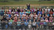 5 July 2017; The gallery cheers during the Pro-Am ahead of the Dubai Duty Free Irish Open Golf Championship at Portstewart Golf Club in Portstewart, Co. Derry. Photo by Brendan Moran/Sportsfile