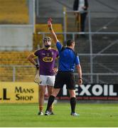 5 July 2017; Brian Quigley of Wexford receives a red card from referee Patrick Murphy during the Bord Gais Energy Leinster GAA Hurling Under 21 Championship Final Match between Kilkenny and Wexford at Nowlan Park in Kilkenny. Photo by Ray McManus/Sportsfile
