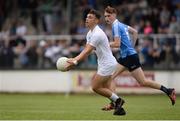 5 July 2017; DJ Earley of Kildare clears under pressure from David Lacey of Dublin during the Electric Ireland Leinster GAA Football Minor Championship Semi-Final match between Kildare and Dublin at St Conleth's Park in Newbridge, Co Kildare. Photo by Piaras Ó Mídheach/Sportsfile