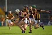 5 July 2017; Rory O'Connor of Wexford in action against James Burke and Tommy Walsh of Kilkenny during the Bord Gais Energy Leinster GAA Hurling Under 21 Championship Final Match between Kilkenny and Wexford at Nowlan Park in Kilkenny. Photo by Ray McManus/Sportsfile