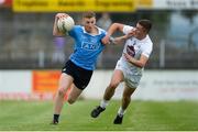 5 July 2017; Daniel Brennan of Dublin in action against Cian McQuillan of Kildare during the Electric Ireland Leinster GAA Football Minor Championship Semi-Final match between Kildare and Dublin at St Conleth's Park in Newbridge, Co Kildare. Photo by Piaras Ó Mídheach/Sportsfile