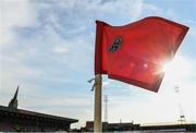 5 July 2017; A Bohemians corner flag catches the wind ahead of SSE Airtricity League Premier Division match between Bohemians and Dundalk at Dalymount Park in Dublin. Photo by Sam Barnes/Sportsfile