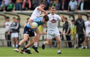 5 July 2017; James Doran of Dublin in action against Cian McQuillan and Conor Murphy of Kildare, right, during the Electric Ireland Leinster GAA Football Minor Championship Semi-Final match between Kildare and Dublin at St Conleth's Park in Newbridge, Co Kildare. Photo by Piaras Ó Mídheach/Sportsfile