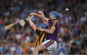 5 July 2017; John Donnelly of Kilkenny in action against Conor Firman of Wexford during the Bord Gais Energy Leinster GAA Hurling Under 21 Championship Final Match between Kilkenny and Wexford at Nowlan Park in Kilkenny. Photo by Ray McManus/Sportsfile