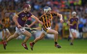 5 July 2017; Luke Scanlon of Kilkenny in action against Jake Firman of Wexford during the Bord Gais Energy Leinster GAA Hurling Under 21 Championship Final Match between Kilkenny and Wexford at Nowlan Park in Kilkenny. Photo by Ray McManus/Sportsfile