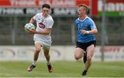5 July 2017; Findlay Nairn of Kildare in action against Eoin O'Dea of Dublin during the Electric Ireland Leinster GAA Football Minor Championship Semi-Final match between Kildare and Dublin at St Conleth's Park in Newbridge, Co Kildare. Photo by Piaras Ó Mídheach/Sportsfile
