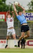 5 July 2017; James Madden of Dublin in action against Conor Murphy of Kildare during the Electric Ireland Leinster GAA Football Minor Championship Semi-Final match between Kildare and Dublin at St Conleth's Park in Newbridge, Co Kildare. Photo by Piaras Ó Mídheach/Sportsfile