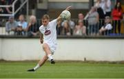 5 July 2017; Jack Barrett of Kildare takes a free during the Electric Ireland Leinster GAA Football Minor Championship Semi-Final match between Kildare and Dublin at St Conleth's Park in Newbridge, Co Kildare. Photo by Piaras Ó Mídheach/Sportsfile