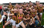 5 July 2017; Pat Lyng, the Kilkenny captain, with the trophy and his team-mates after the Bord Gais Energy Leinster GAA Hurling Under Championship Final Match between Kilkenny and Wexford at Nowlan Park in Kilkenny. Photo by Ray McManus/Sportsfile